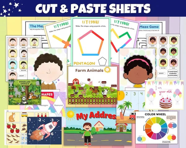 60000+ Preschool & Kindergarten Printable Activity Worksheets Bundle - CreativeRino