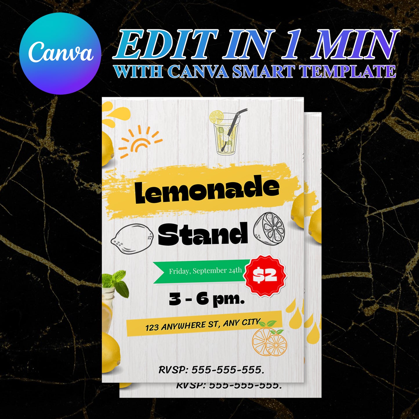 Lemonade Stand Flyer Invite Template