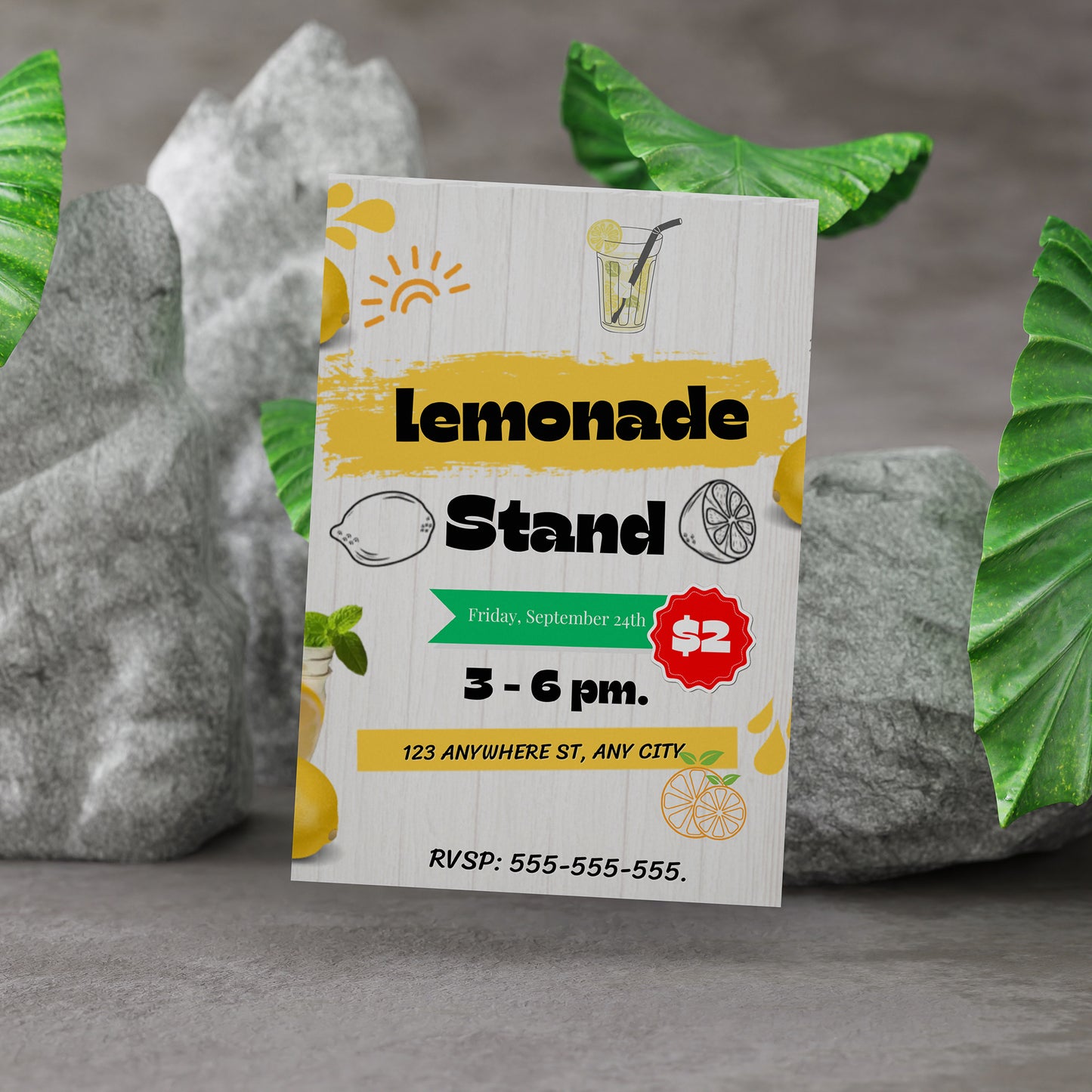 Lemonade Stand Flyer Invite Template