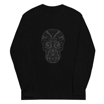 Skull Men’s Long Sleeve Shirt - CreativeRino