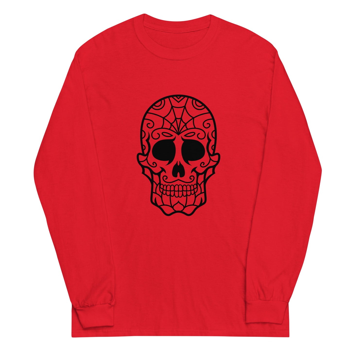 Skull Men’s Long Sleeve Shirt - CreativeRino