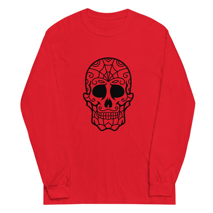 Skull Men’s Long Sleeve Shirt - CreativeRino