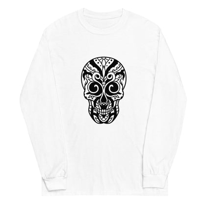 Skull Men’s Long Sleeve Shirt - CreativeRino