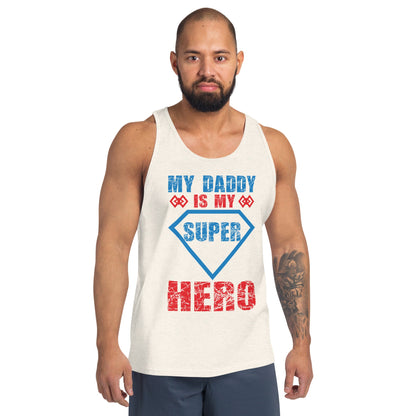 Cool Daddy Men's Tank Top | My Daddy Is My Super Hero Fathers Day Tank Top - CreativeRino