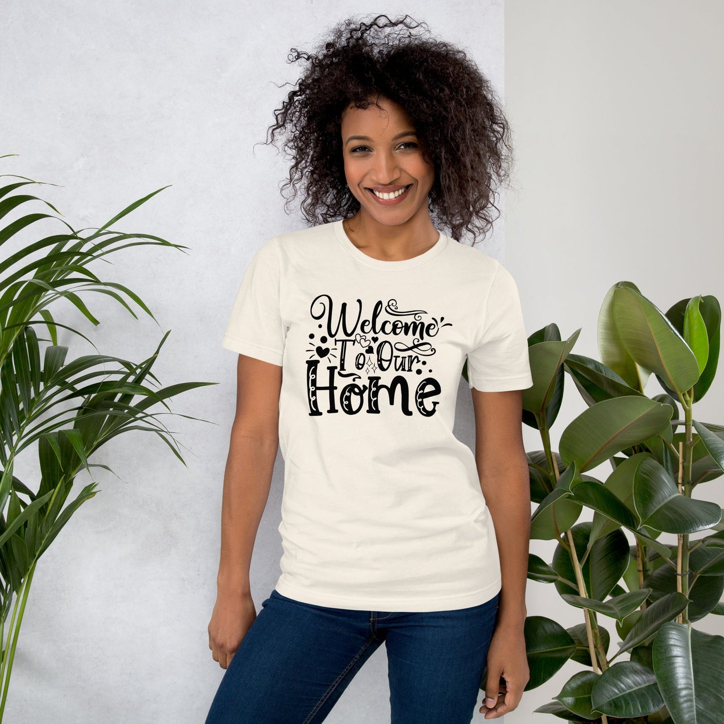 Welcome To Our Home Unisex T-shirt For Mens and Womens - CreativeRino
