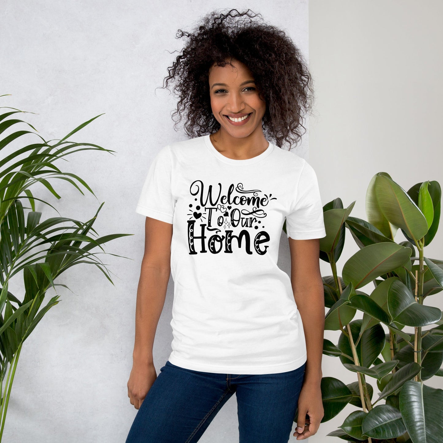 Welcome To Our Home Unisex T-shirt For Mens and Womens - CreativeRino